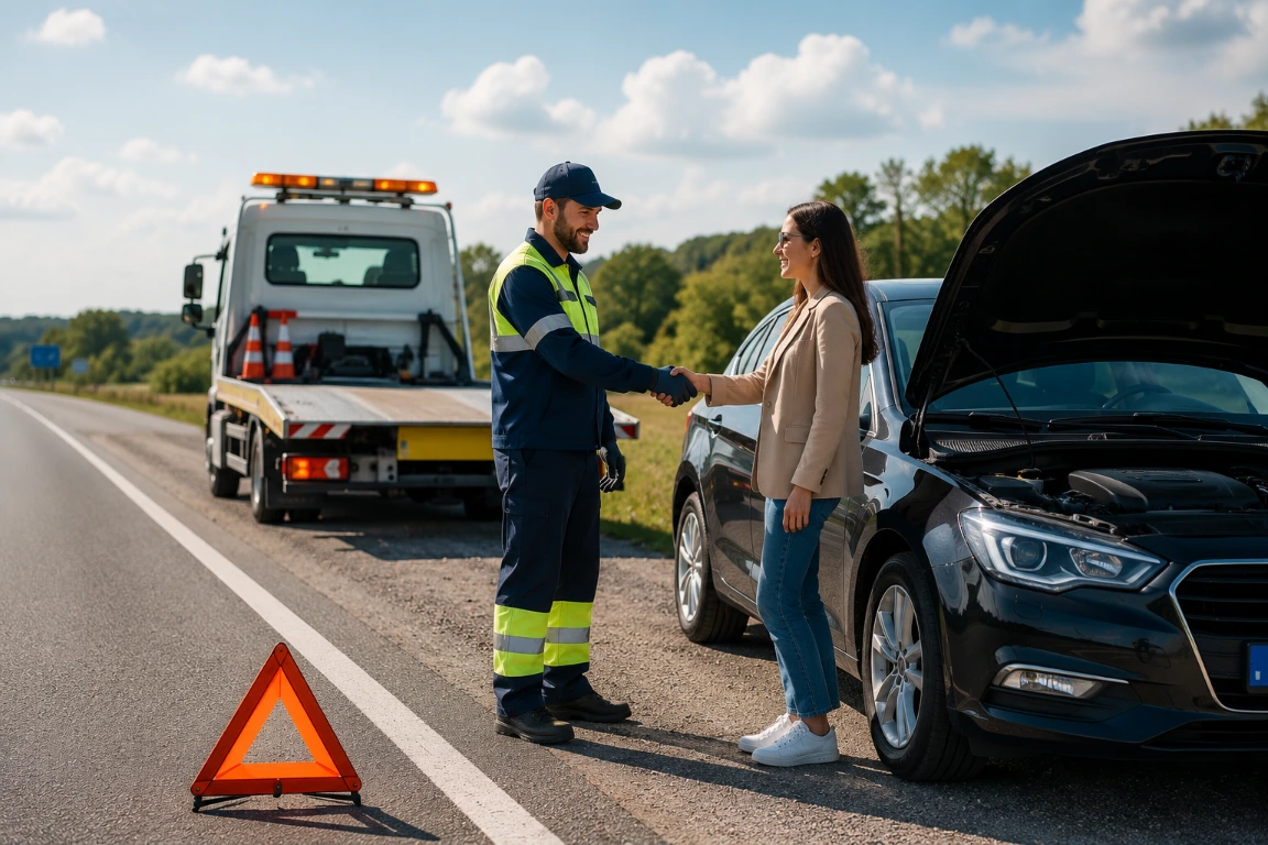 Recovery Man 24/7 technician assisting a customer